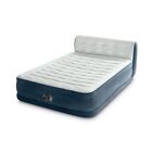 Intex 18  Pillow Top Air Mattress Electric Pump Headboard Queen