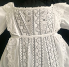 Victorian Long Christening Gown W Lavish Broderie Anglaise 47 l  matching Bonnet