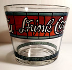 Vtg Coca-cola Stained Glass Look Ice Bucket Deep Dip Bowl Red Logo 6x5 Barware