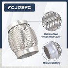 Stainless Steel Exhaust Flex Pipe 3 X 4 Double Braid Heavy Duty 2pcs