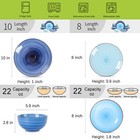 Ceramic 16-pieces Dinnerware Set  Ceramic Dishes Set For 4  Kitchen Plates An   