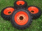 4-hd 10-16 5 Galaxy Skid Steer Tires rims rims For Bobcat -10 Ply-10x16 5