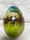 Vtg Hand-painted Egg Mexican Folk Art Signed Sermel Paper Mache Tonala Jalisco