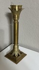 Vintage Ornate Solid Brass Candlestick Holder 13   Tall