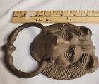 Vintage Cast Brass Lion Head Door Knocker