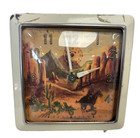 Vintage Animated Ingraham Wind Up Clock Roy Rogers As Is