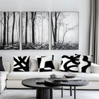 Black And White Throw Pillows Covers 18  Decorative Abstract Pillow Cover Decor