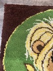 Latch Hook Rug Complete Wall Hanging Decor Lion Graphic Square Mod Mcm Vintage