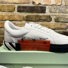 Off-white Low Vulcanized White Canvas Lace Up Low Top Shoes Men   s Us 9   Eu 42