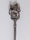 Vintage 800 Silver D  sseldorf Souvenir Spoon German Silver Lion Finial