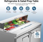 48  W 2 Door 13 5 Cu ft Commercial Sandwich Salad Pizza Prep Table Refrigerator