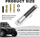 Stubby Short Car Antenna  1 37 Inch Aluminum Replacement Radio Aerial Silver