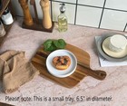 White Round Small Mini Tray  6 5 Inch   Hard Plastic Circular Tray   Tiny  St   