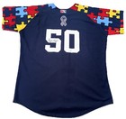 Rochester Redwings Minor League Baseball Milb Jersey Autism Awareness Size 50
