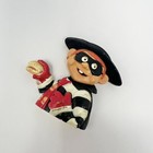 Vintage Fridge Magnet Mcdonald s Hamburgler Holding Burger