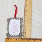     2023 Christmas Tree Ornament Photo Picture Frame Hanger Silver Snowflake 2 x3 