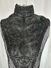 Antique Beaded Collar Cape Victorian Black Glass Jet Fancy 19th C Original 1800s