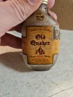 Vintage Old Quaker Straight Bourbon Whiskey Miniature Bottle With Tax Stamp 