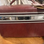 Vintage Samsonite Profile Ii Train Case Cosmetic Suitcase Burgundy  no Keys 