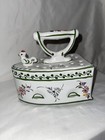 Vintage Hand Painted Portugal Ceramic Iron W  Chicken Farmhouse Deco Figurine