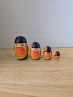 Vintage Russian Nesting Matryoshka Wooden Stacking Nesting Dolls Set Of 4
