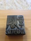 Vintage Printing Letterpress Printers Block  bowling 