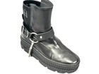 Ring Boot Strap Plain Leather Chain Punk Goth Cowboy Bikers Western Boot