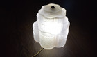 Vintage Art Deco Frosted Glass Skyscraper Shade Lamp light 6     sr 