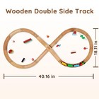 Wooden Train Set For Toddler With Double-side Train Tracks Fits Brio  Thomas  Me