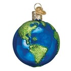 Old World Christmas Planet Earth Glass Tree Ornament 22038 Free Box Space New