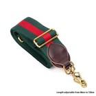 New Crossbody Shoulder Strap Replacement No Logo Green-brown Web Leather