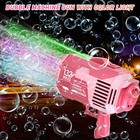132 Hole Electric Automatic Light Bubble Machine Bubbles Gun For Children Kid