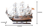 Limited Edition San Felipe Full Blowing Sails Wood Tall Ship Model 28  Built New
