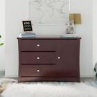 Storkcraft Kids Dressers 47 25 w 3-drawer Rectangle Crescent Combo Wood Brown