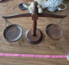Vintage Wooden Scale Of Justice 14    Tall Decorative Symbolizes Fairness   Equity