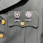 Vintage U s  Army Dress Green Uniform Coat Jacket Medium 38   40r W partial Badges