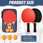 Table Tennis Racket Set 2 Paddles 3 Balls Portable Indoor Outdoor