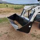 Titan Attachments 60  Skid Steer Dirt Bucket V2  1 8  Thick Structural Steel