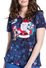 Cherokee Women s Scrub V-neck Top Rudolph The Red-nosed Reindeer Women   s Sz 2xl