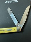 Rare Vintage Case Xx Yellow  Trapper Knife 3254  early 80s  Peabody Coal 7 Dot