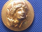 1985 Lady Liberty Pop Out Repousse Half Dollar Coin Gold Color