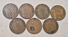Palestine British Mandate 2 Mils Coins Lot 7 Mix Years 