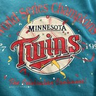 Vintage Minnesota Twins 1991 World Series Sweatshirt Mens Adult L-teal  Mlb
