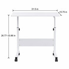  Rolling Laptop Table  Height Adjustable  Removable Design  Wheels And Baffle Pa