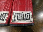 Vintage Everlast 4307 Red Leather Weighted Boxing Speed Bag Training Gloves