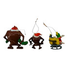 Vintage Looney Tunes Taz Marvin The Martain Christmas Ornament Bundle Of 3