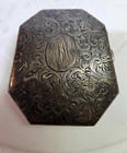 Antique Lf Sterling Hinged Picture Framed Ornate Flower W Mono 70g- Read- B4