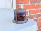 Vintage Perko Brass Boat Bow Navigation Light Red Blue Glass