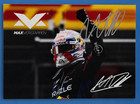 Signed Max Verstappen Red Bull Card 4x Formula 1 F1 Champion Auto Bas Beckett 10