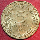 France  1983  5 Centimes   Liberty -   Foreign Coin 17mm